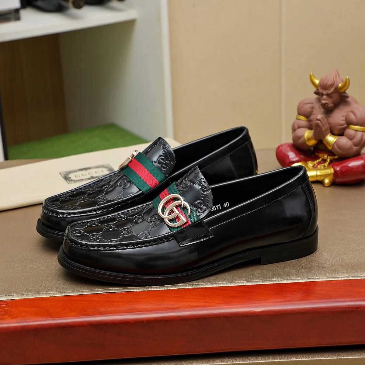 Men's men's shoes💰460💰💰Gucci official website men's business formal leather shoes updated💥Hong Kong counters synchronize new styles💥completely one-to-one replica shipment👍zero gap in counter quality 0⃣️made of imported cowhide on the outside+water-dyed🐂leather lining, color optional! Matching code 38-45